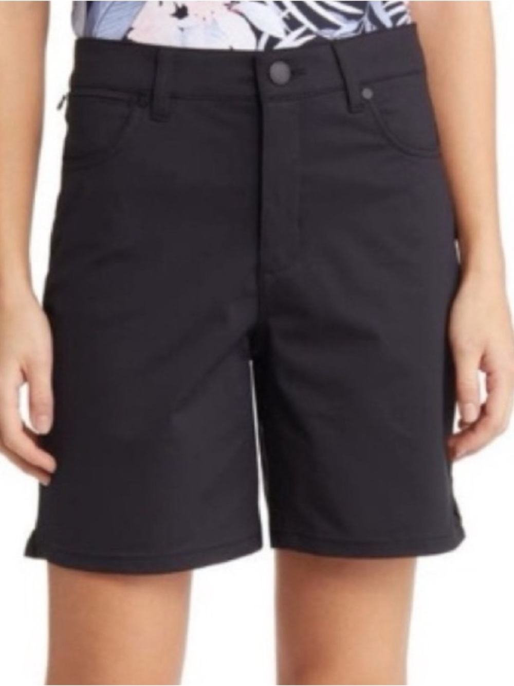 Tommy Bahama Shorts Women's Size 6 Kira Cay Golf Bermuda BLACK Island Zone